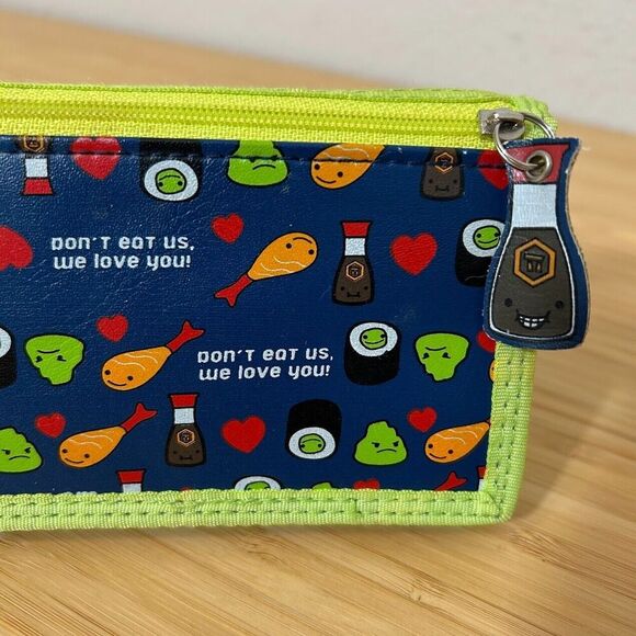 VTG Y2K David & Goliath Don't Eat Us, We Love You Sushi Trifold Wallet - Picture 5 of 7